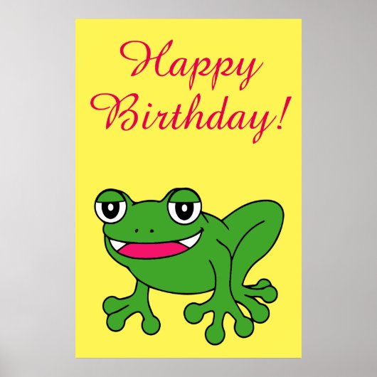 Funny frog poster (Voorkant)