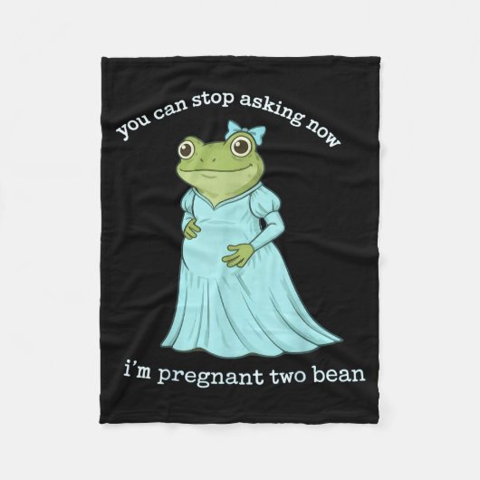 Funny Frog Pregnancy Announcement Medieval Pregnan Fleece Deken (Voorkant)