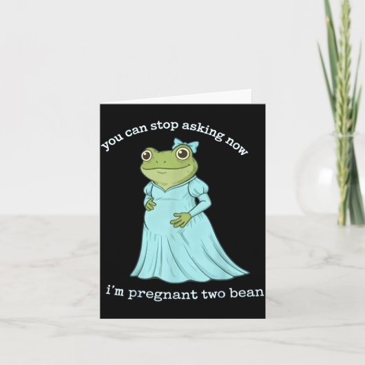 Funny Frog Pregnancy Announcement Medieval Pregnan Kaart (Voorkant)