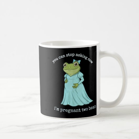Funny Frog Pregnancy Announcement Medieval Pregnan Koffiemok (Rechts)