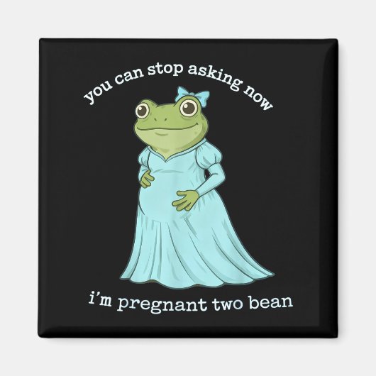 Funny Frog Pregnancy Announcement Medieval Pregnan Magneet (Voorkant)