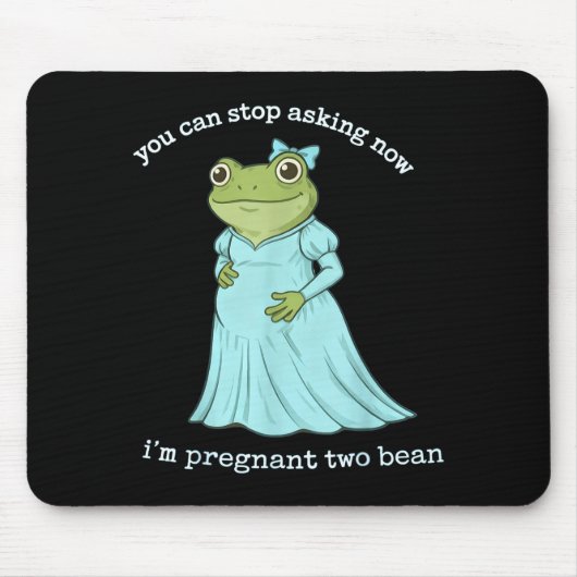 Funny Frog Pregnancy Announcement Medieval Pregnan Muismat (Voorkant)