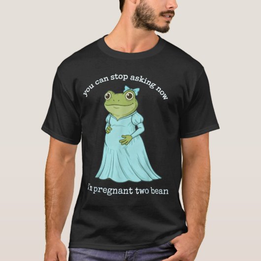 Funny Frog Pregnancy Announcement Medieval Pregnan T-shirt (Voorkant)