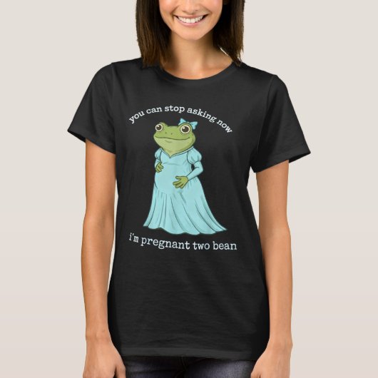 Funny Frog Pregnancy Announcement Medieval Pregnan T-shirt (Voorkant)