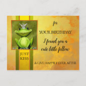 Funny Frog Prince Birthday Briefkaart (Voorkant)
