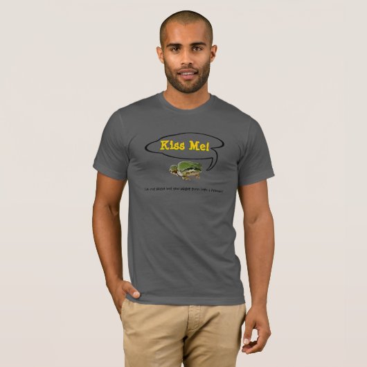Funny Frog Prince Foto  T-shirt (Voorkant volledig)