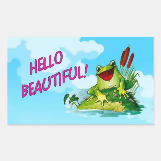 Funny Frog Prince - Hallo mooie sticker (Voorkant)