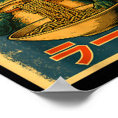 Funny Frog Ramen Kawaii Retro Japanese Rising Sun  Poster (Hoek)