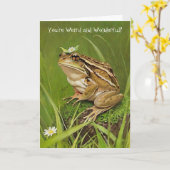 Funny Frog Rare Vriend Schattigee Humor Vriendscha Kaart (Gele Bloem)