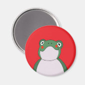Funny Frog Red Magnet (Voorkant / Achterkant)
