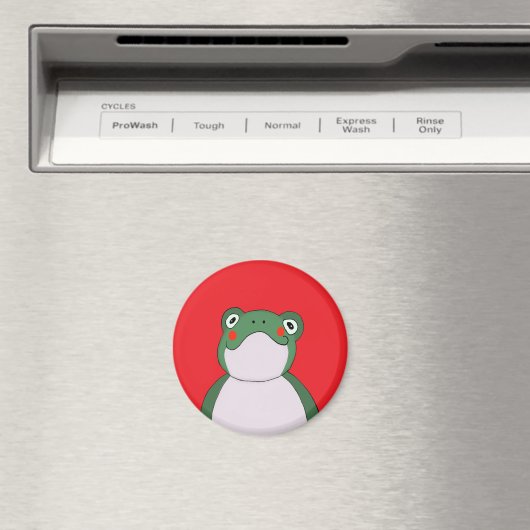 Funny Frog Red Magnet (Insitu (Vaatwasser))