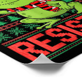 Funny Frog Retro Merry Resistmas Litical Ugly Chri Poster (Hoek)