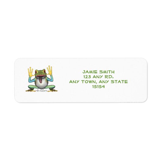 Funny Frog Return Address Labels (Voorkant)