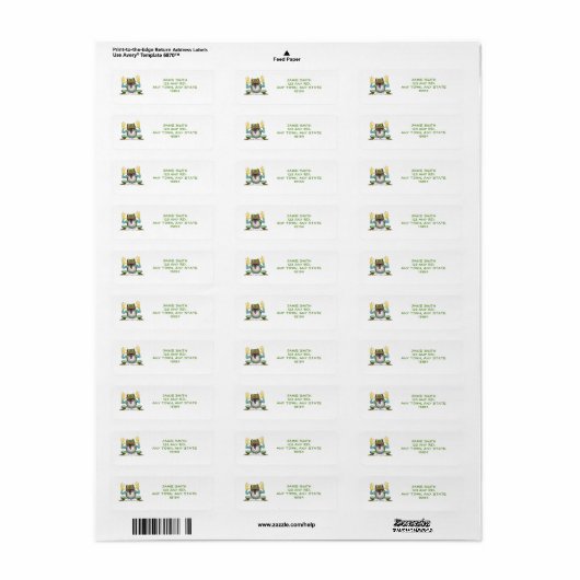 Funny Frog Return Address Labels (Full Sheet)