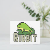 Funny Frog Ribbit Briefkaart (Staand voorkant)