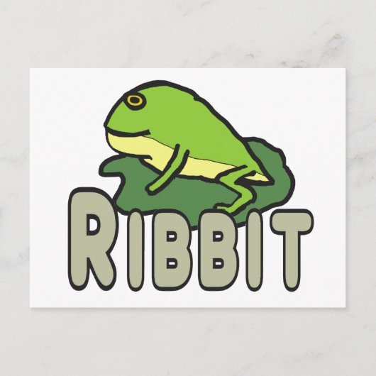 Funny Frog Ribbit Briefkaart (Voorkant)