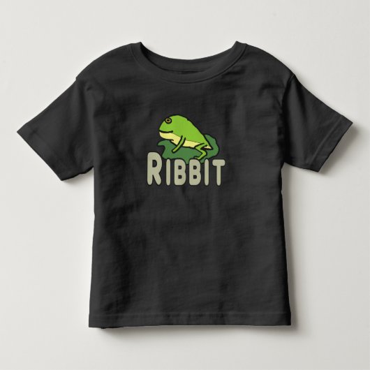 Funny Frog Ribbit Kinder Shirts (Voorkant)