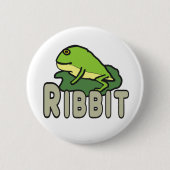 Funny Frog Ribbit Ronde Button 5,7 Cm (Voorkant)