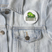 Funny Frog Ribbit Ronde Button 5,7 Cm (In situ)