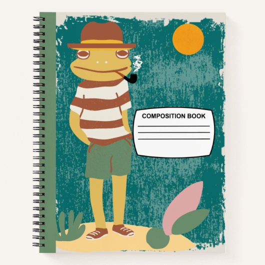 Funny Frog Roker spiraalsamenstelling Notitieboek (Voorkant)