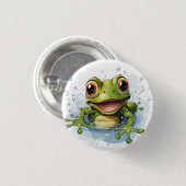 Funny frog ronde button 3,2 cm (Voorkant /achterkant)