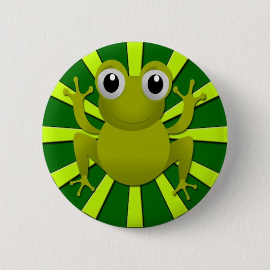 FUNNY FROG RONDE BUTTON 5,7 CM (Voorkant)