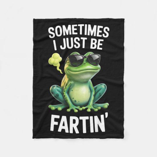 Funny Frog - Sometimes I Just Be Fartin'  Fleece Deken (Voorkant)