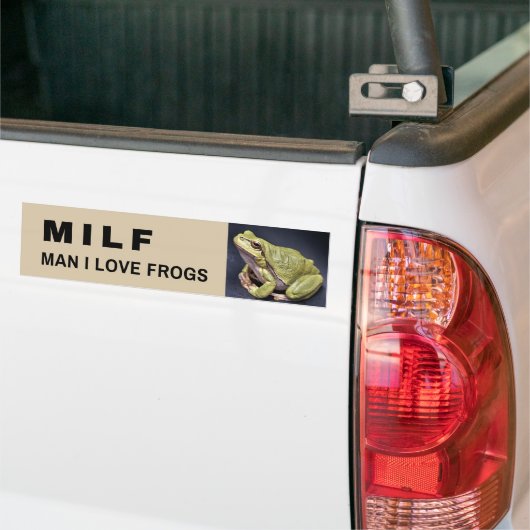 Funny Frog Sticker - MILF Man I Love Frogs (Op Truck)