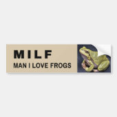 Funny Frog Sticker - MILF Man I Love Frogs (Voorkant)