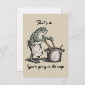 Funny Frog That's It You're Going in the Soup Meme Kaart (Voorkant / Achterkant)