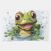 Funny frog theedoek (Horizontaal)