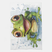 Funny frog theedoek (Verticaal)