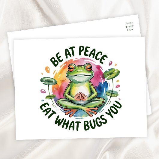 Funny Frog Thinking of You Encouragement Hello Briefkaart