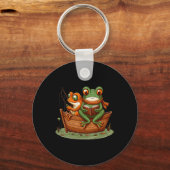 Funny Frog Toad Gevist Clic Book Toad Lov Sleutelhanger (Voorkant)