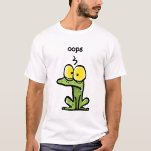 Funny Frog/Toad thinking, "OOPS" T-shirt