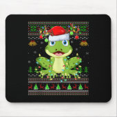 Funny Frog Ugly Christmas Sweaters Holiday Santa C Muismat (Voorkant)
