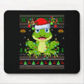 Funny Frog Ugly Christmas Sweaters Holiday Santa C Muismat (Voorkant)
