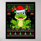 Funny Frog Ugly Christmas Sweaters Holiday Santa C Poster (Voorkant)
