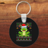 Funny Frog Ugly Christmas Sweaters Holiday Santa C Sleutelhanger (Voorkant)