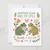 Funny Frog Valentine Card for Your Favorite Love Feestdagenkaart (Voorkant)