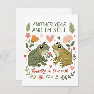 Funny Frog Valentine Card for Your Favorite Love Feestdagenkaart