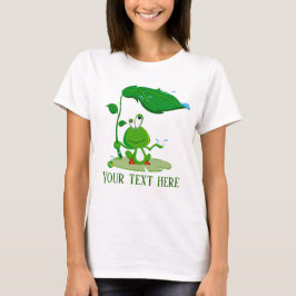 Funny frog voegt tekst toe t-shirt