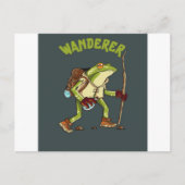 Funny Frog Wanderer Wild Animal Lover Gift Feestdagenkaart (Voorkant)