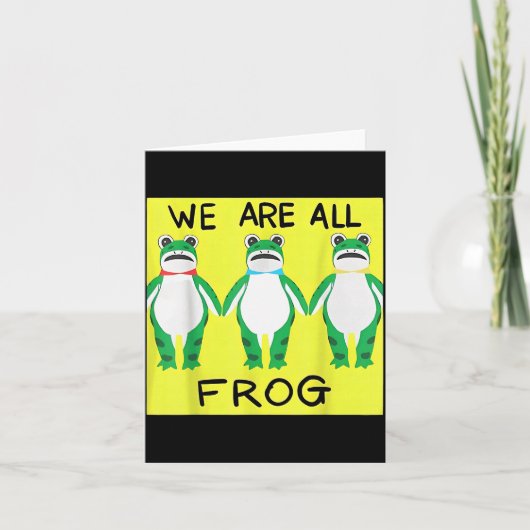 Funny Frog We Are All Frog  Kaart (Voorkant)