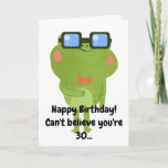Funny Frog White Son 30th Birthday Kaart<br><div class="desc">Funny Frog White Son, 30th Birthday, een uniek ontwerp dat gemaakt is voor iedereen die op zijn verjaardag iets speciaals zoekt voor zijn zoon. Het ontwerp kenmerkt een grappige kikker vooraan met klantgerichte teksten die u kunt personaliseren, zodat, aarzel niet om het aan te passen om uw eigen verjaardagsuitnodiging te...</div>