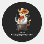 Funny Frog Witch Meme That's It You're Going In Th Ronde Sticker (Voorkant)