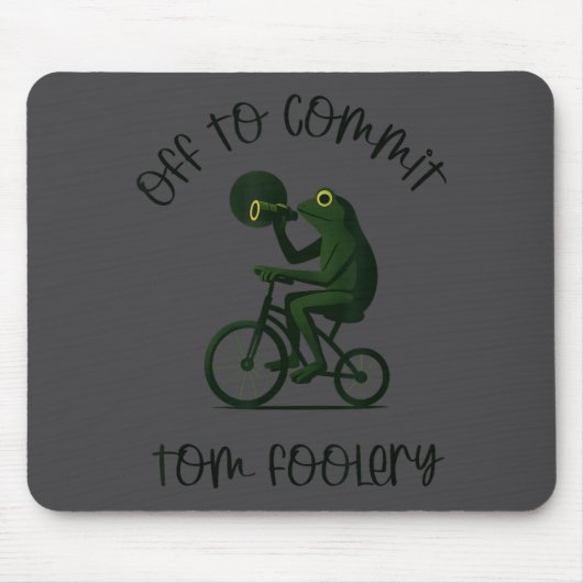 Funny Frog Wizard Off To Commit Tom Foolery Eclips Muismat (Voorkant)