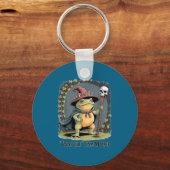 Funny Frog Wizard twas The tism M'lord Fantasy Art Sleutelhanger (Voorkant)