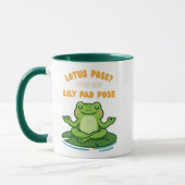 Funny Frog Yoga Cartoon Lotus Lily Pad Pose Design Mok (Links)