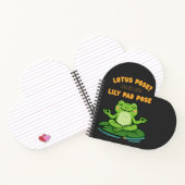 Funny Frog Yoga Cartoon Lotus Lily Pad Pose Design Notitieboek (Binnen)